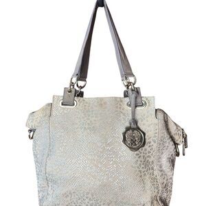 Vince Camuto Cream and Gray Tote Bag